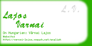 lajos varnai business card